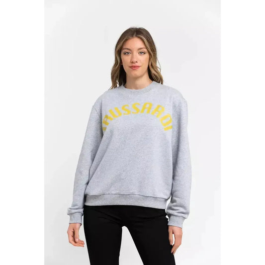 Trussardi Gray Cotton Women Sweater Trussardi Lavender