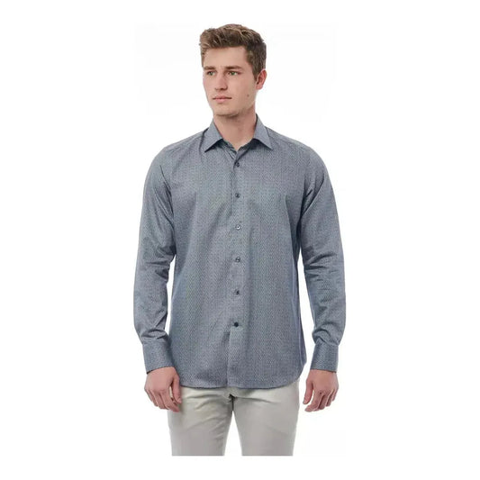 Bagutta Black Cotton Men Shirt Bagutta