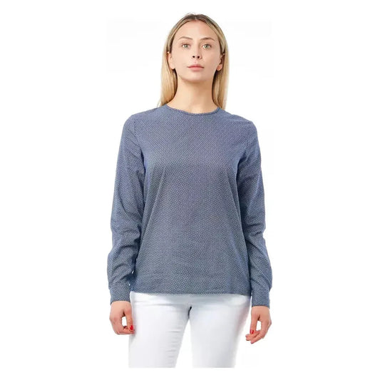 Bagutta Blue Cotton Women Shirt WOMAN TOPS AND SHIRTS Bagutta Gray