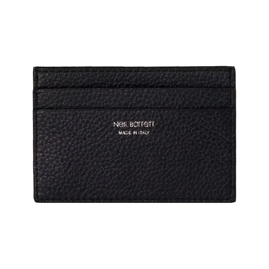 Neil Barrett Black Leather Men Wallet Neil Barrett Black
