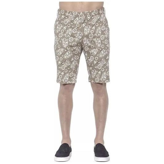 PT Torino Beige Cotton Men Bermuda Short Shorts PT Torino Rosy Brown