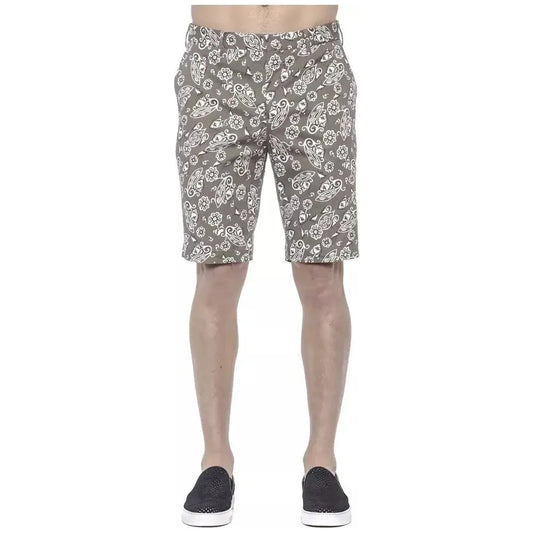 PT Torino Green Cotton Men Bermuda Short Shorts PT Torino Rosy Brown
