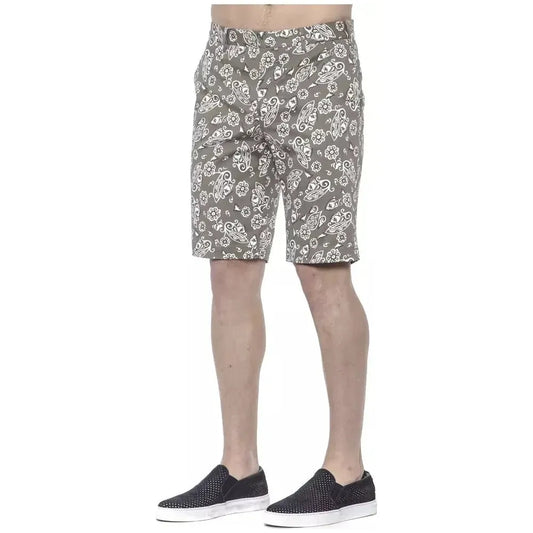 PT Torino Green Cotton Men Bermuda Short Shorts PT Torino Rosy Brown