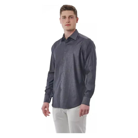Bagutta "Gray Cotton Men's Shirt" Bagutta Dim Gray