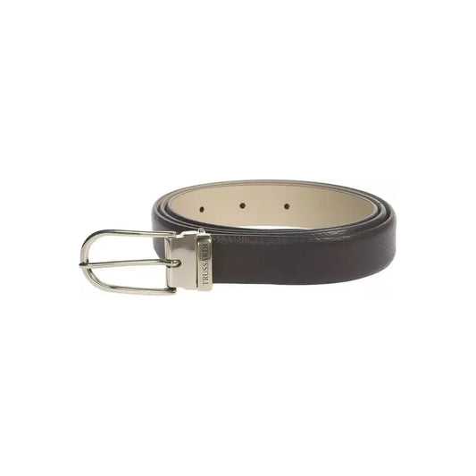 Trussardi Brown Leather Women Belt Trussardi Dim Gray
