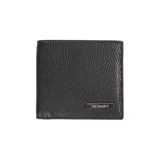 Trussardi Black Leather Men's Wallet Trussardi Dark Slate Gray