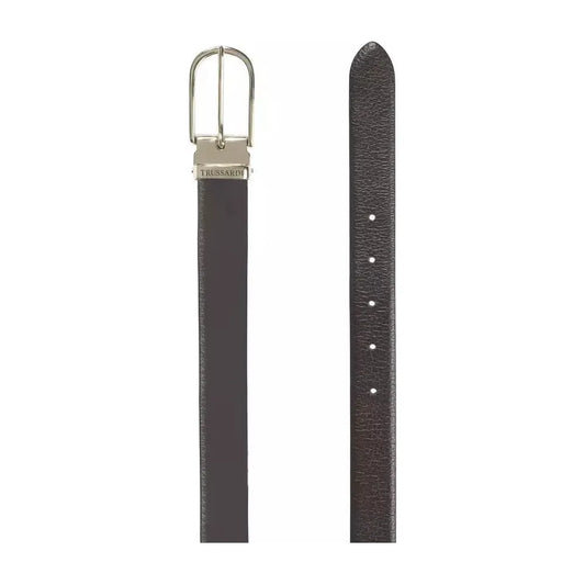 Trussardi Brown Leather Women Belt Trussardi Dark Slate Gray