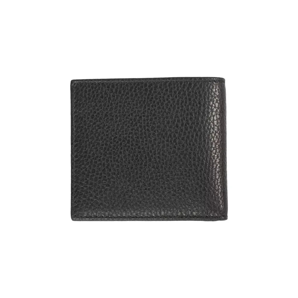 Trussardi Black Leather Men Wallet