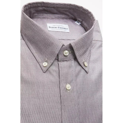 Robert Friedman Beige Cotton Men Shirt 1728,4XL,67345744032,Beige,Clothing,Dress Shirts - Shirts - Clothing,IT44 | XS,L,M,Men,Men - Clothing,New with tags,Robert Friedman,S,Shirts - Clothing,Shirts - Men - Clothing,XL,XXL