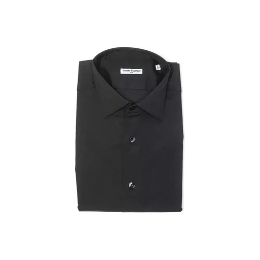 Robert Friedman Gray Cotton Men Shirt Robert Friedman Dark Slate Gray