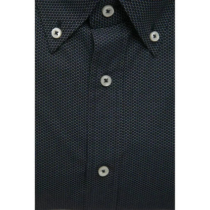Robert Friedman Black Cotton Men Shirt 1728,67345744032,Black,Clothing,IT44 | XS,L,M,Men,Men - Clothing,New with tags,Pattern - Shirts - Clothing,Robert Friedman,S,Shirts - Clothing,Shirts - Men - Clothing,XL,XXL