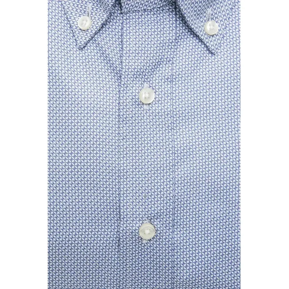Robert Friedman Light Blue Cotton Men Shirt