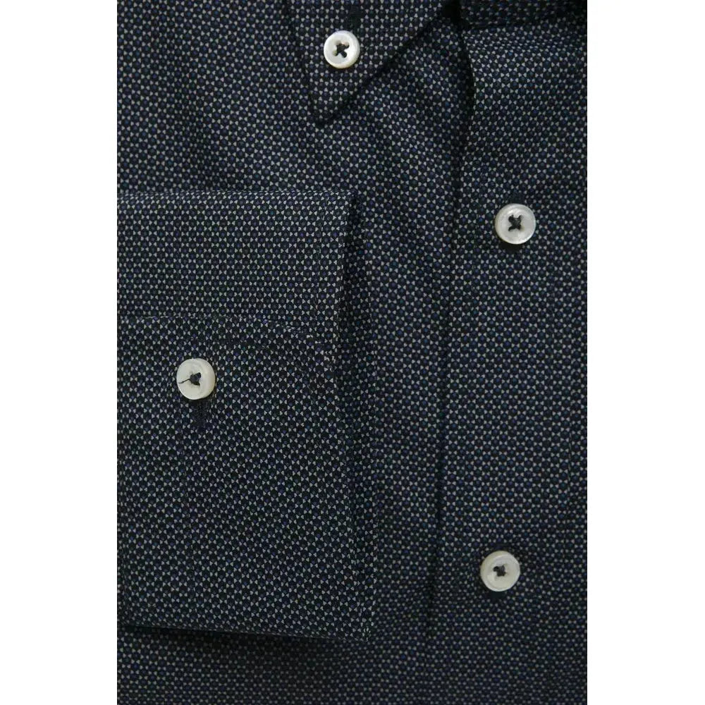Robert Friedman Black Cotton Men Shirt 1728,67345744032,Black,Clothing,IT44 | XS,L,M,Men,Men - Clothing,New with tags,Pattern - Shirts - Clothing,Robert Friedman,S,Shirts - Clothing,Shirts - Men - Clothing,XL,XXL