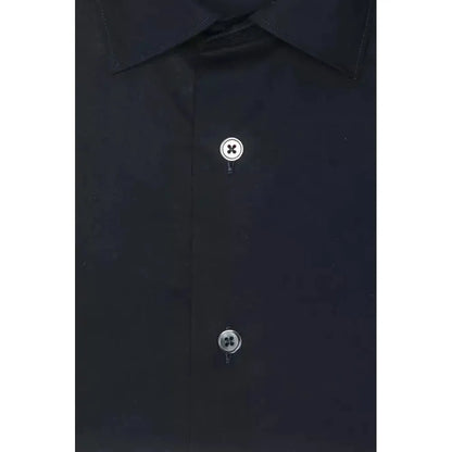 Robert Friedman Black Cotton Men Shirt 1728,67345744032,Black,Clothing,Dress Shirts - Shirts - Clothing,L,M,Men,Men - Clothing,New with tags,Robert Friedman,Shirts - Clothing,Shirts - Men - Clothing,XL,XXL