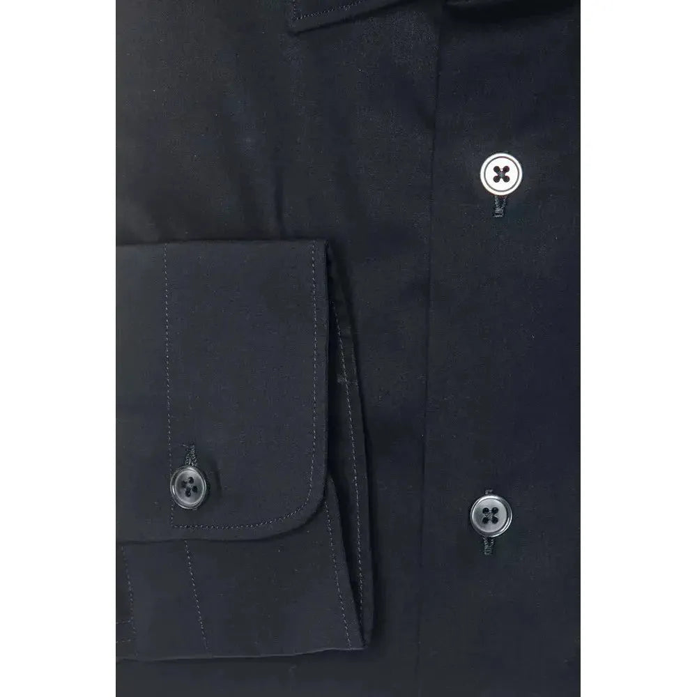 Robert Friedman Black Cotton Men Shirt 1728,67345744032,Black,Clothing,Dress Shirts - Shirts - Clothing,L,M,Men,Men - Clothing,New with tags,Robert Friedman,Shirts - Clothing,Shirts - Men - Clothing,XL,XXL