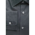 Robert Friedman Black Cotton Men Shirt RO-20419-M