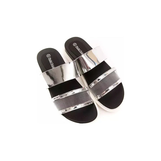 Péché Originel Silver Polyethylene Women Sandal Péché Originel Dark Slate Gray