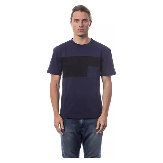 Verri Blue Cotton Men T-Shirt Verri Dark Slate Gray