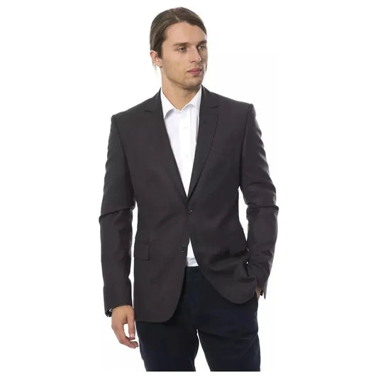 Verri Gray Wool Men Blazer Verri Dark Slate Gray