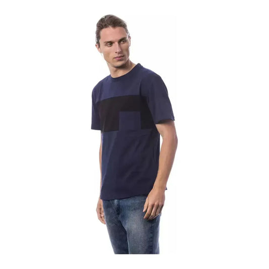 Verri Blue Cotton Men T-Shirt Verri Dark Slate Gray