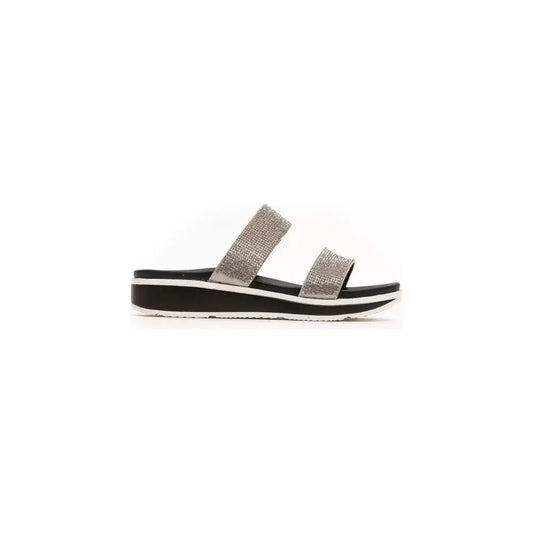 Péché Originel Silver Polyethylene Women Sandal Péché Originel Dark Slate Gray
