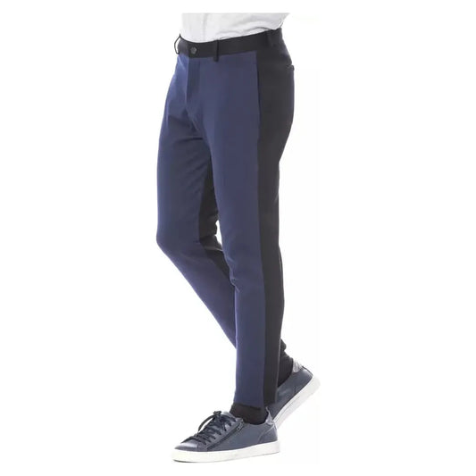 Verri Blue Viscose Men Pant Jeans & Pants Verri Dark Slate Gray