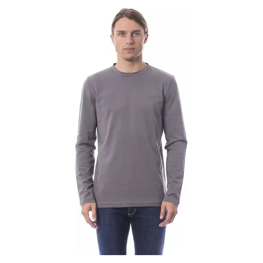 Verri Gray Cotton Men T-Shirt Verri Dim Gray
