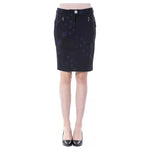 BYBLOS Blue Cotton Women Skirt WOMAN SKIRTS