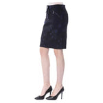 BYBLOS Blue Cotton Women Skirt WOMAN SKIRTS