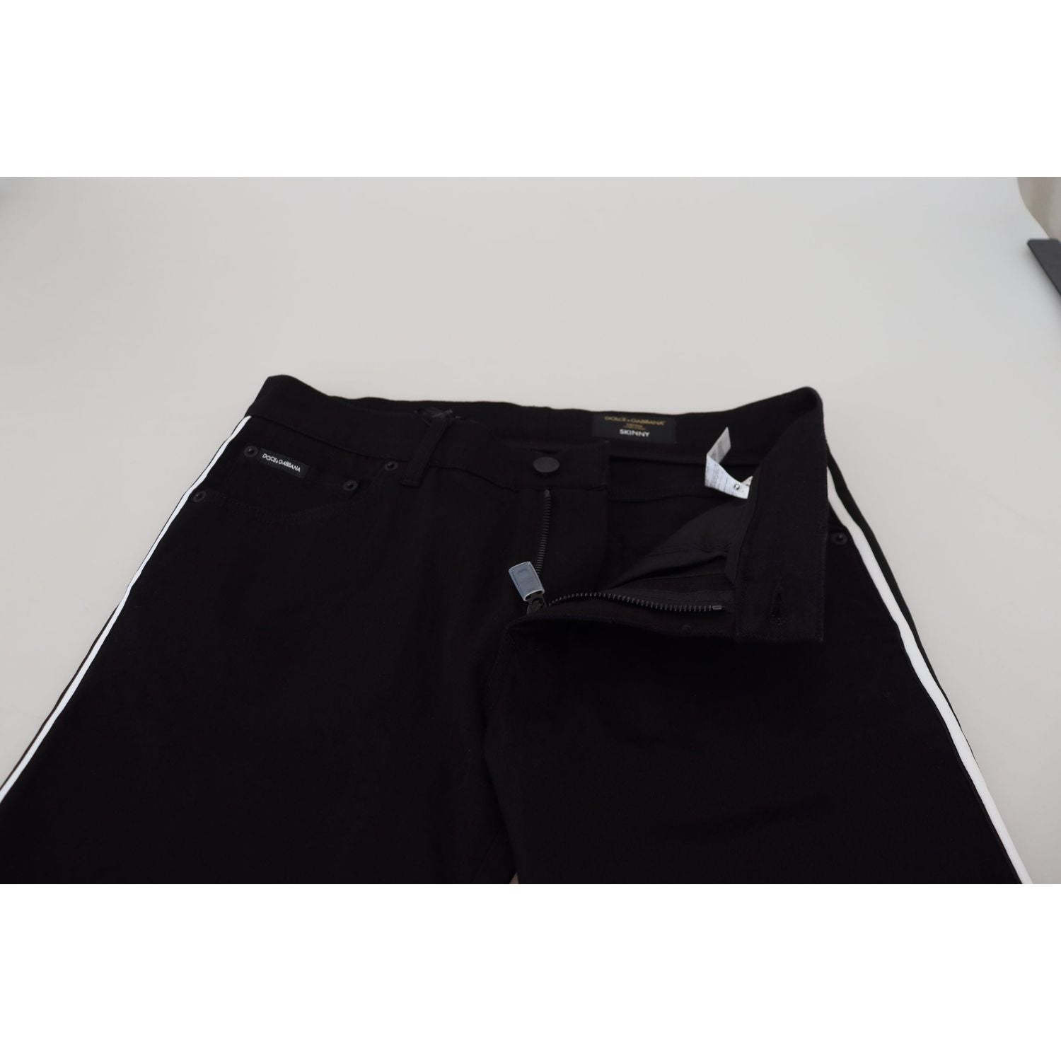 Dolce & Gabbana Black Cotton DG Crown Men Denim Jeans