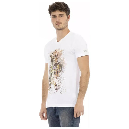 Trussardi Action Elegant V-Neck Short Sleeve T-Shirt
