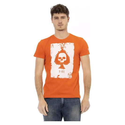 Trussardi Action Orange Cotton Men T-Shirt Trussardi Action Coral