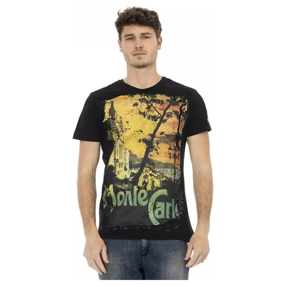 Trussardi Action Black Cotton Men T-Shirt