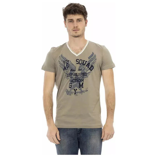 Trussardi Action Green Cotton Men's T-Shirt Trussardi Action Rosy Brown