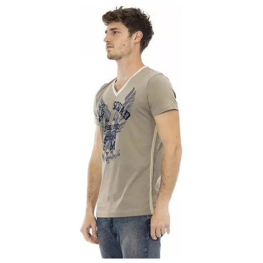 Trussardi Action Green Cotton Men's T-Shirt Trussardi Action Rosy Brown