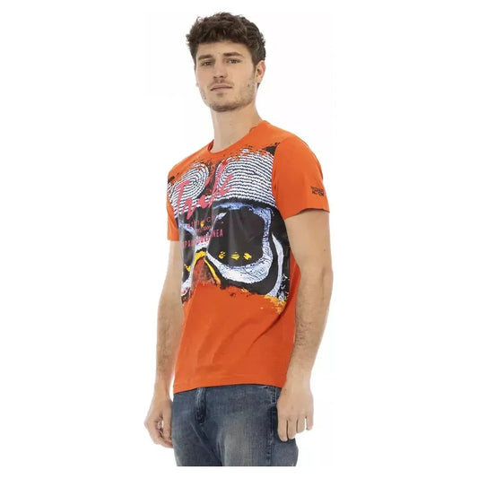 Trussardi Action Orange Cotton Men's T-Shirt Trussardi Action Rosy Brown