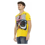 Trussardi Action Yellow Cotton Men T-Shirt