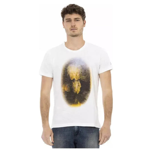 Trussardi Action White Cotton Men's T-Shirt Trussardi Action Antique White