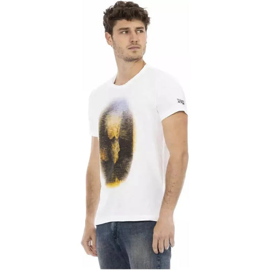 Trussardi Action White Cotton Men's T-Shirt Trussardi Action Light Gray