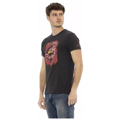 Trussardi Action Black Cotton Men T-Shirt
