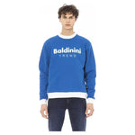 Baldinini Trend Blue Cotton Men Sweater