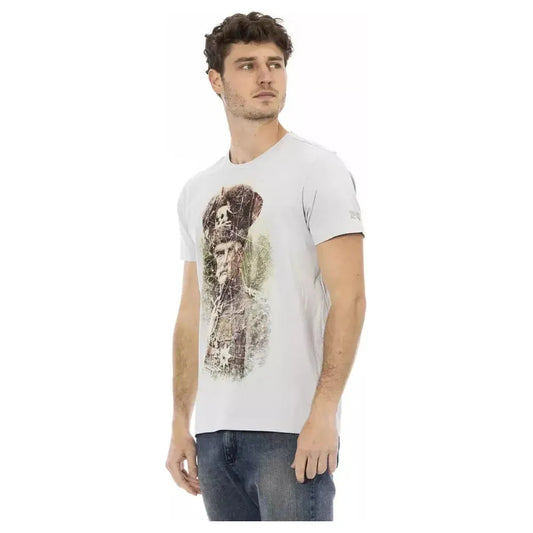 Trussardi Action Gray Cotton Men T-Shirt Trussardi Action Gray
