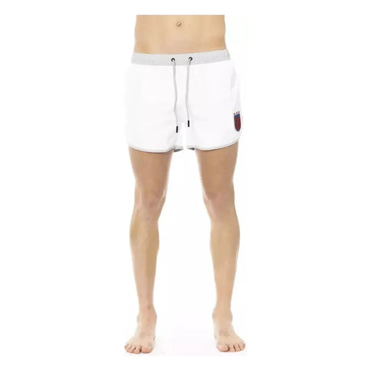 Bikkembergs White Polyester Men Swim Short Bikkembergs Antique White