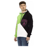 Automobili Lamborghini White Cotton Men's Hooded Sweater