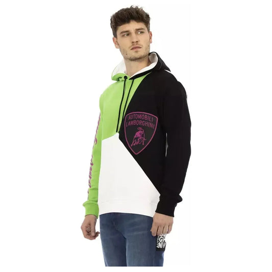 Automobili Lamborghini White Cotton Men's Sweater Hoodie Automobili Lamborghini Dark Slate Gray