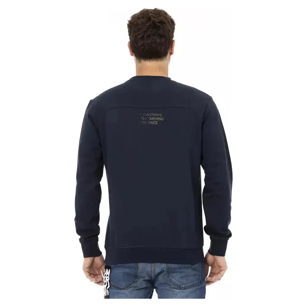 Automobili Lamborghini Blue Cotton Sweater