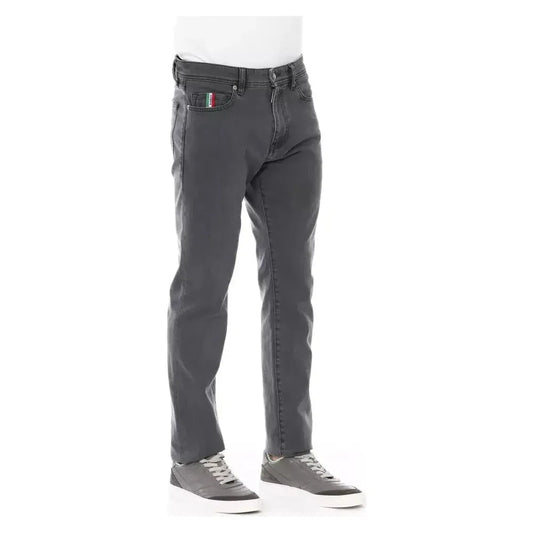 Baldinini Trend Gray Cotton Men Jeans Baldinini Trend Dark Slate Gray
