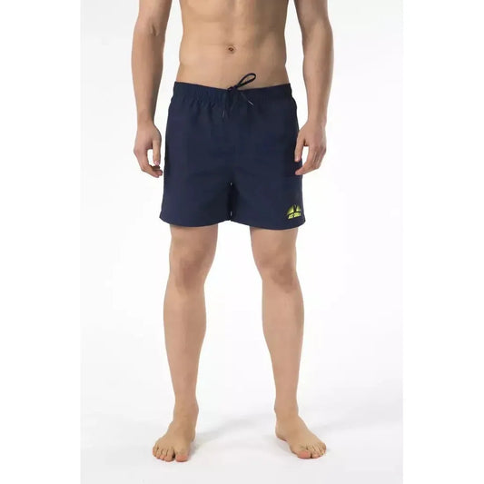 Just Cavalli Blue Nylon Men Swimwear Short Just Cavalli Dark Slate Gray