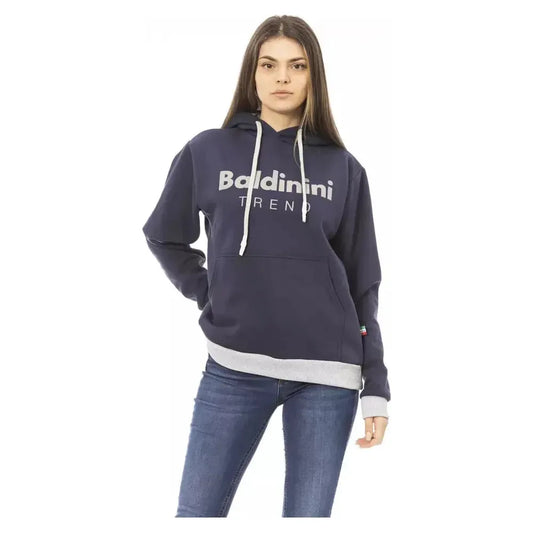 Baldinini Trend Blue Cotton Women Sweater Baldinini Trend Dark Slate Gray