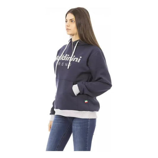 Baldinini Trend Blue Cotton Women Sweater Baldinini Trend Dark Slate Gray